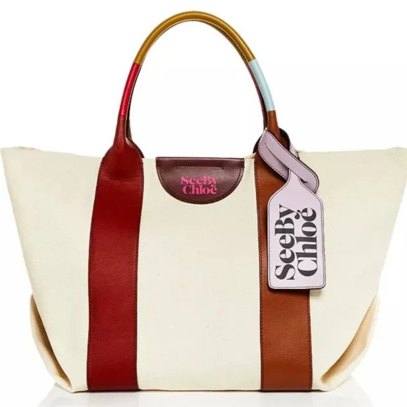 See by Chloé Laetizia Extra Large Tote - in Burnt Henna MSRP$510 - Picture 4 of 7